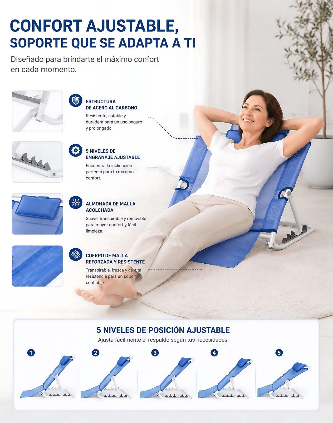 Respaldo De Cama Catres Para Sentar Enfermos Adulto Mayor-3
