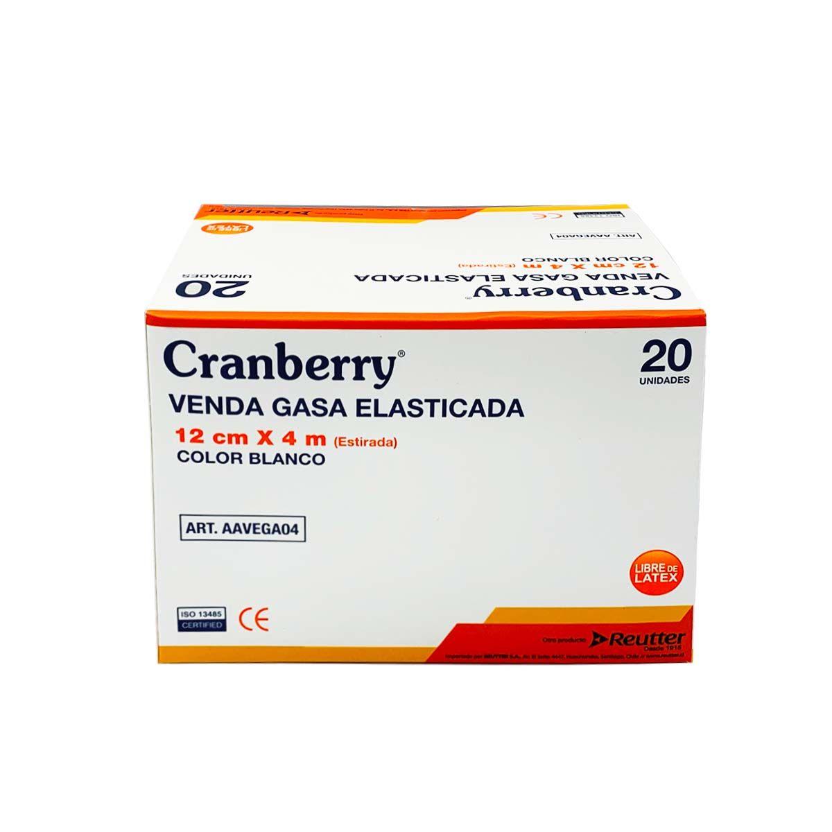 Venda Gasa Elasticada 12cm X 4m Blanco Cranberry - 20 Unds-0