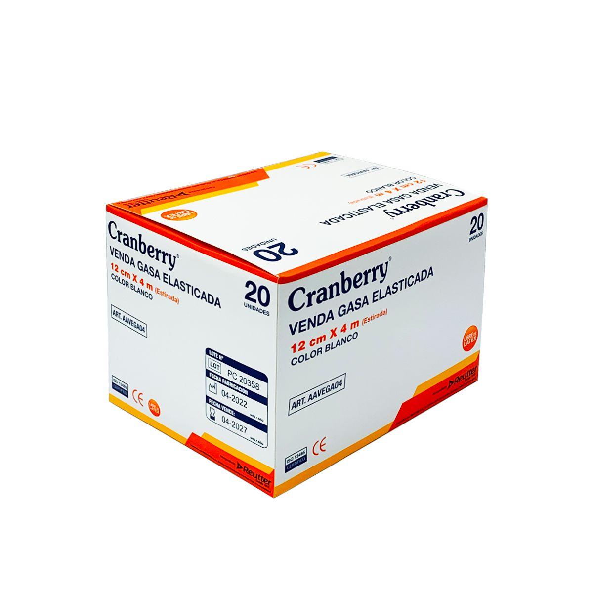 Venda Gasa Elasticada 12cm X 4m Blanco Cranberry - 20 Unds-1