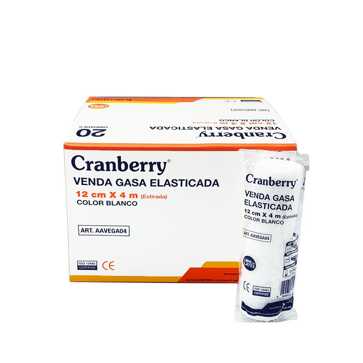 Venda Gasa Elasticada 12cm X 4m Blanco Cranberry - 20 Unds-3