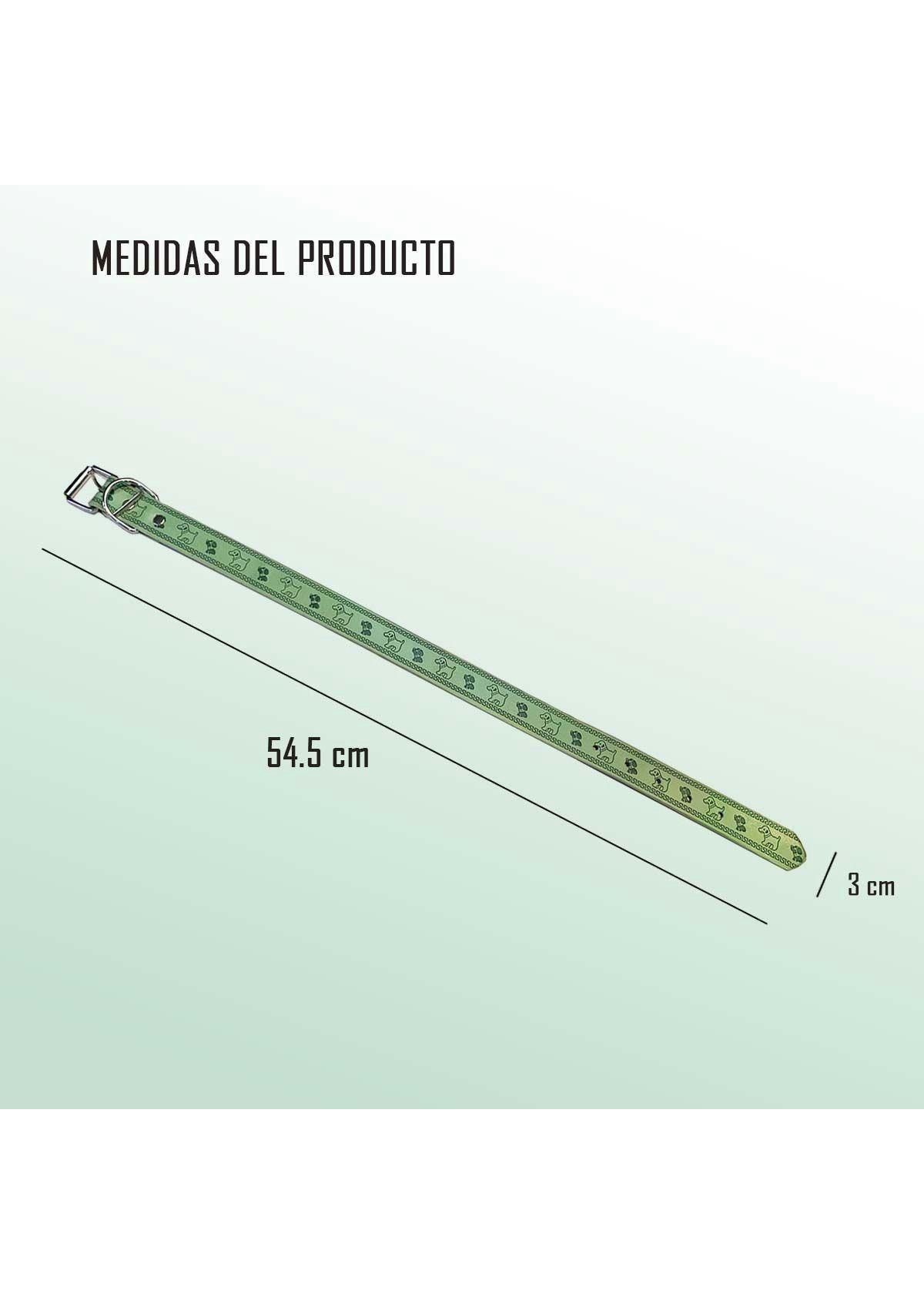 Collar De Eco Cuero Verde Para Mascotas Perros Y Gatos-3