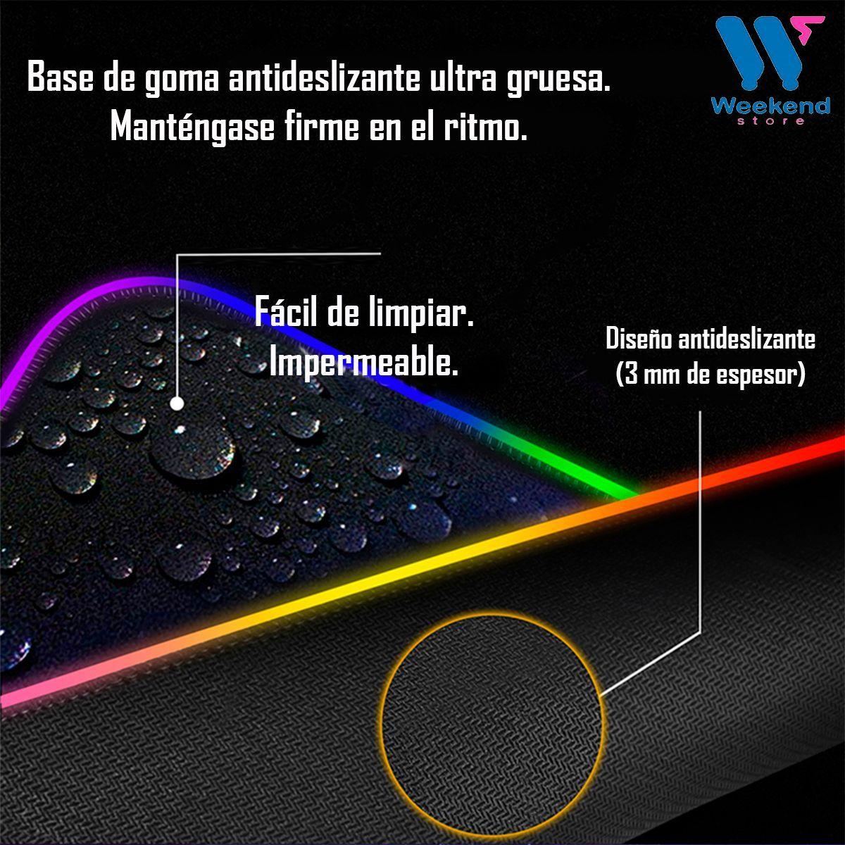 Mousepad Gamer Led Rgb Usb 80x30cm Imice Pd-06 Mapa Mundial-4