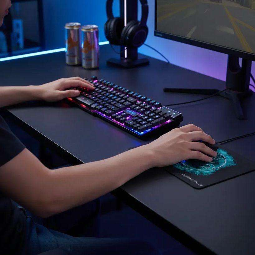 Pack Imice Gamer Teclado Ak600 + Mouse T80 + Mousepad S-4