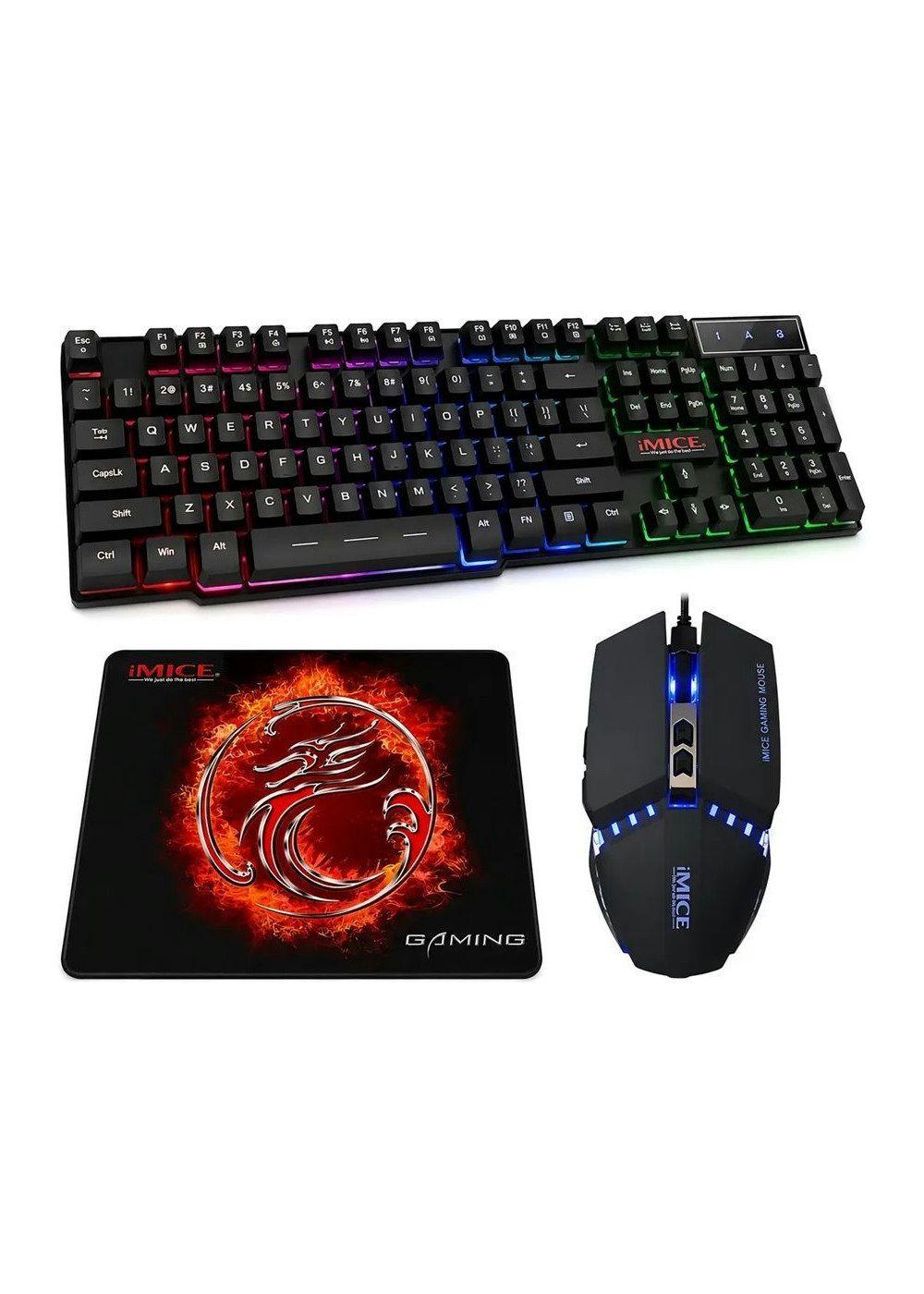 Pack Imice Gamer Teclado Ak600 + Mouse T80 + Mousepad S-0