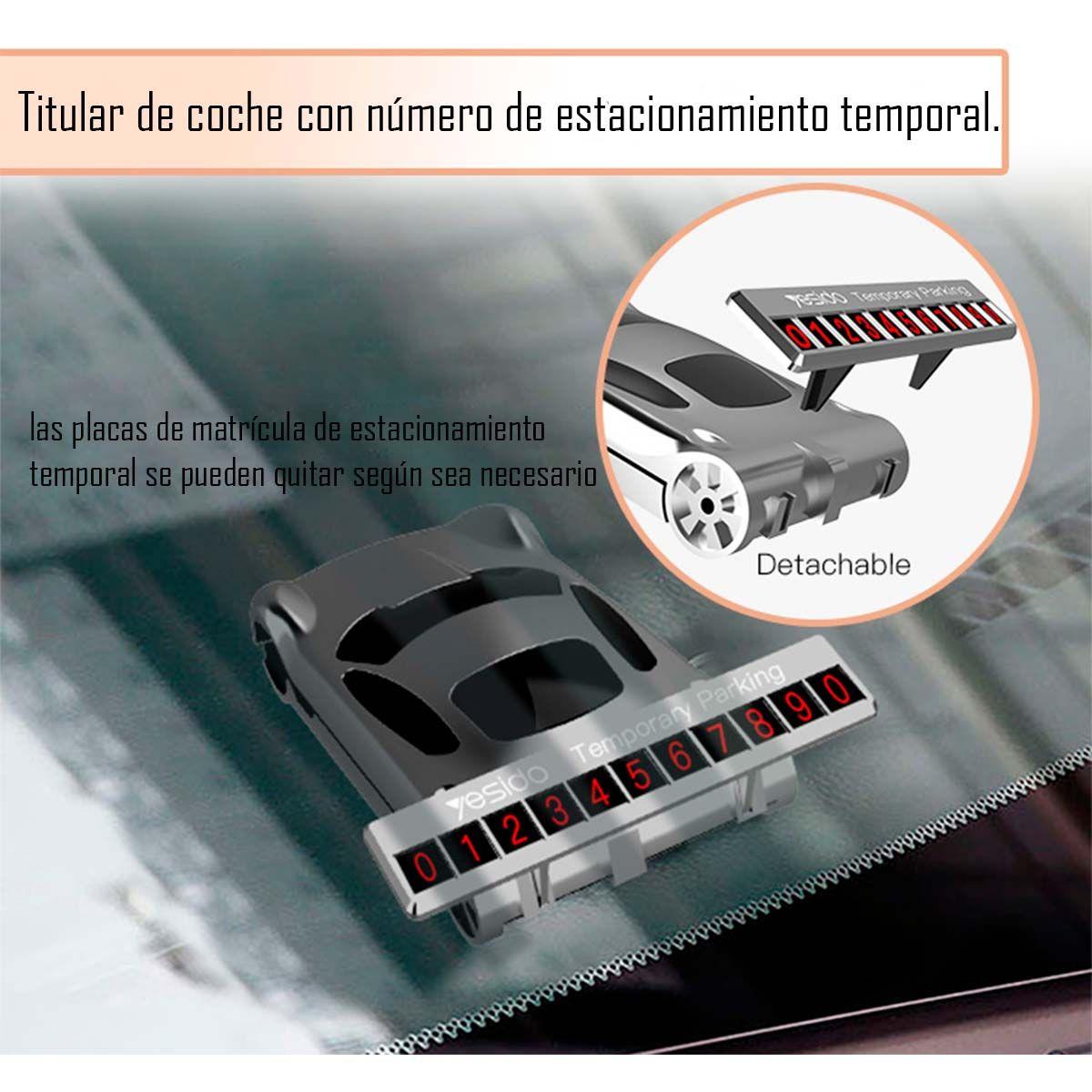 Soporte Celular Car Holder Auto Porta Teléfono Yesido C63 Gris-5