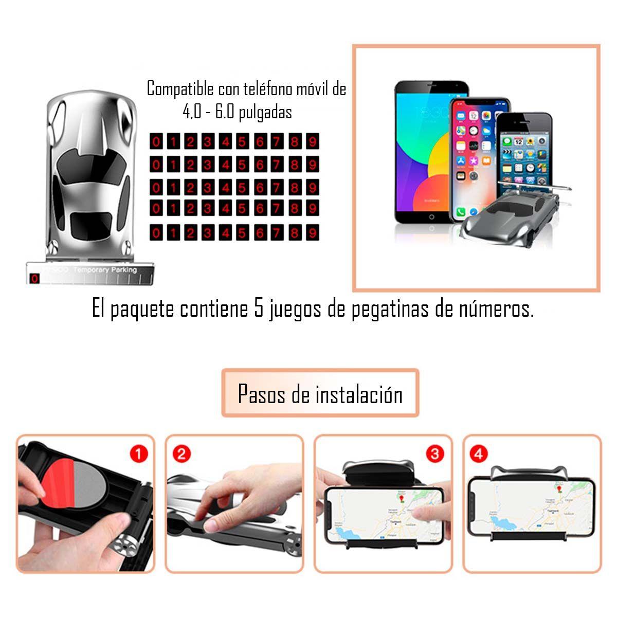 Soporte Celular Car Holder Auto Porta Teléfono Yesido C63 Gris-6