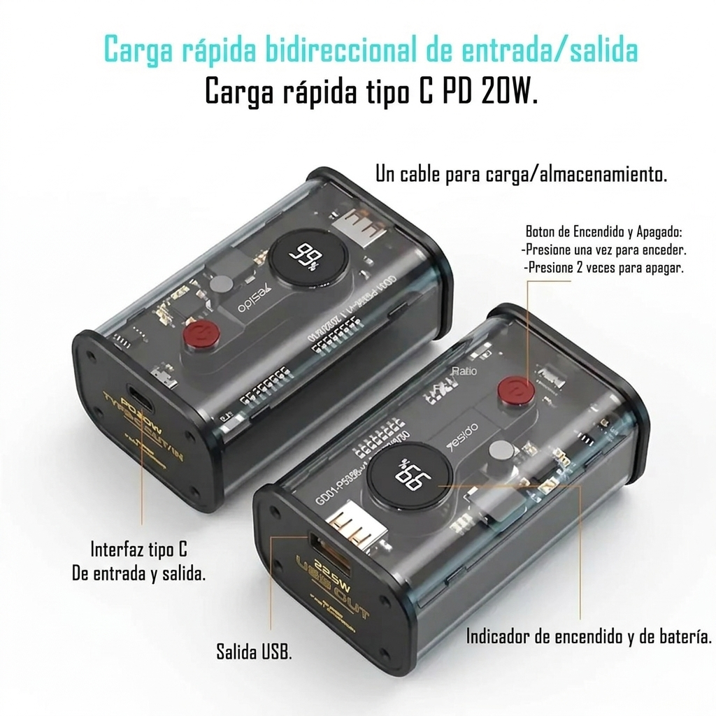 Bateria Externa Power Bank Cargador De 10000 Mah - Yp35-7