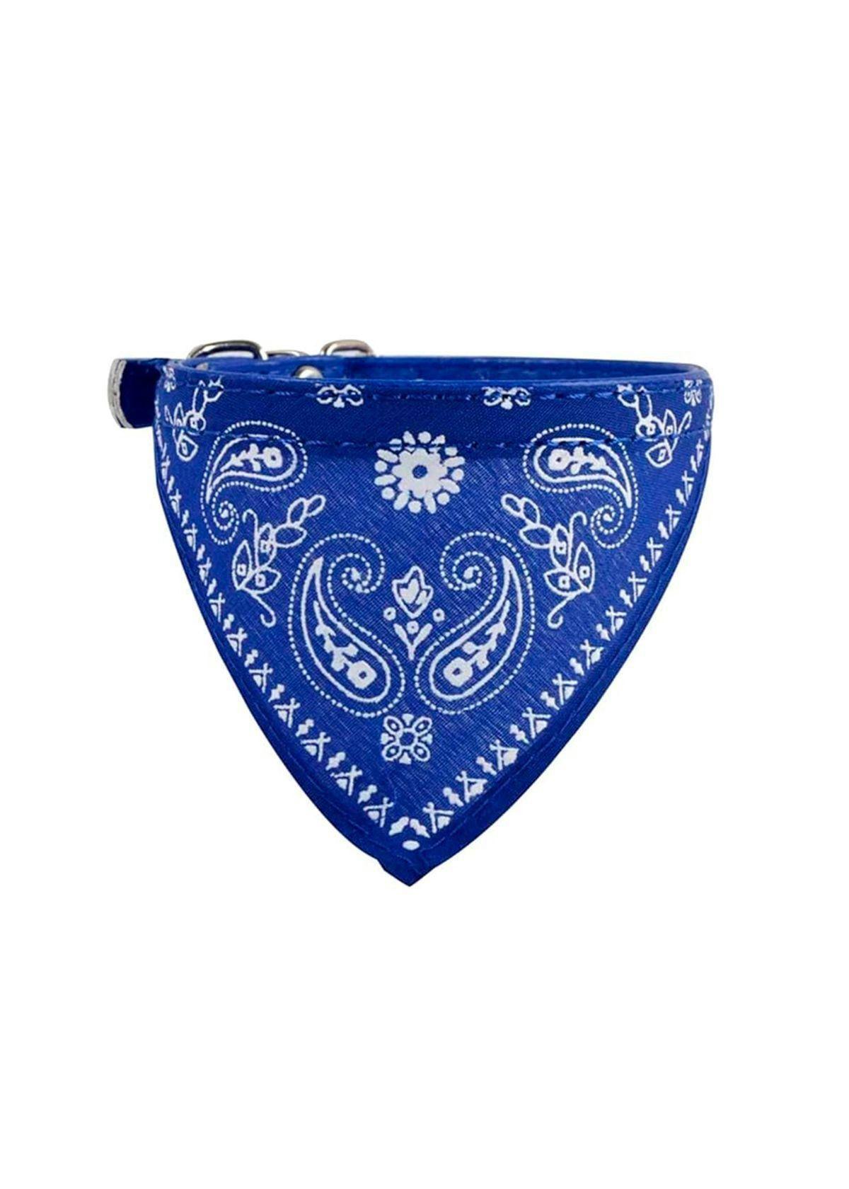 Collar Para Mascota Perro Gato Con Pañuelo Talla S Azul-1