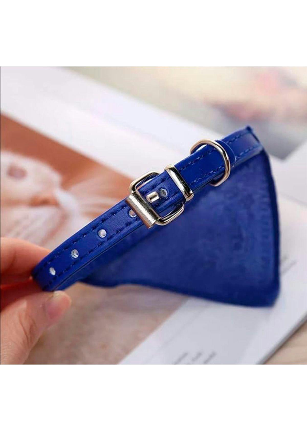 Collar Para Mascota Perro Gato Con Pañuelo Talla S Azul-2