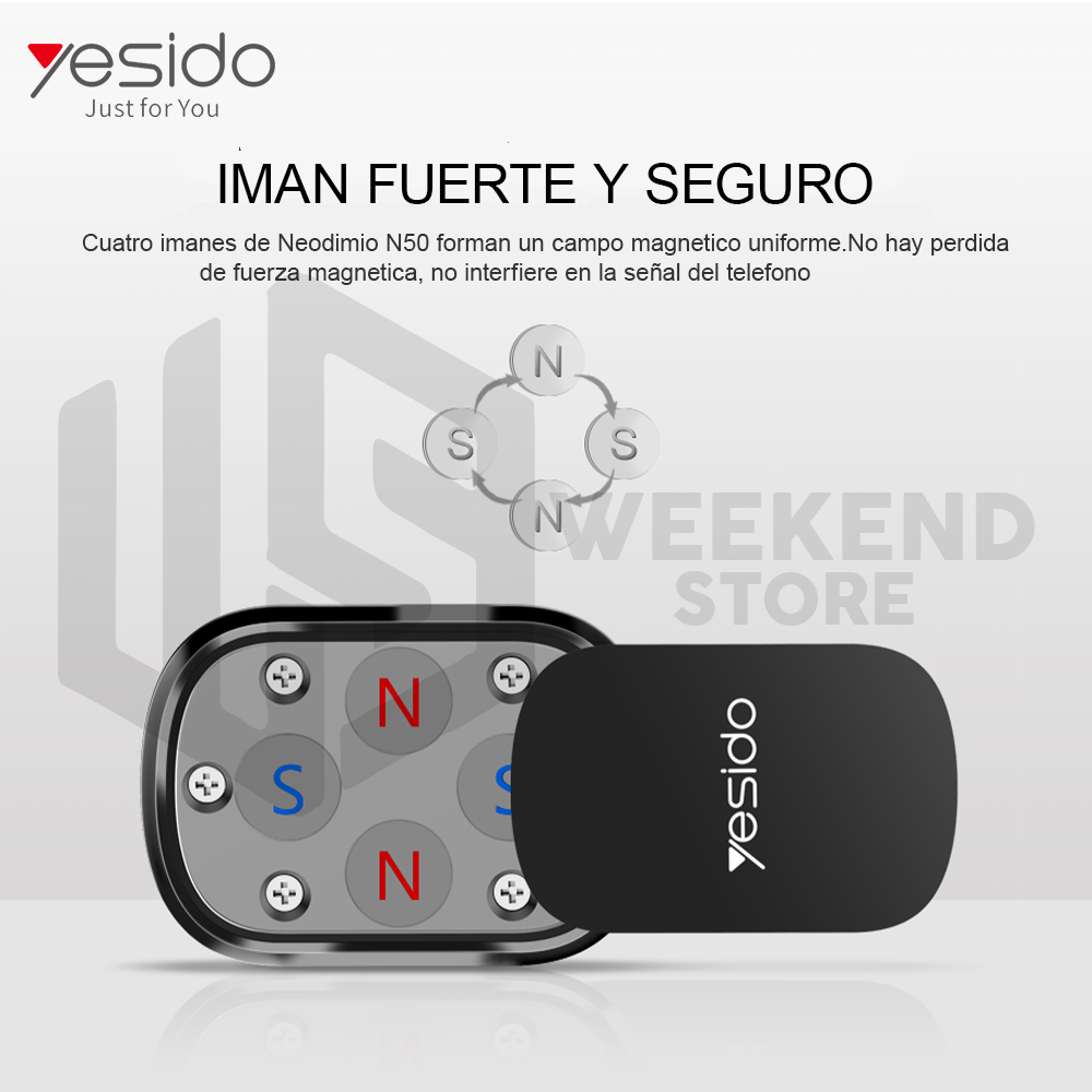Soporte Holder Porta Celular Magnetico Yesido C72-5