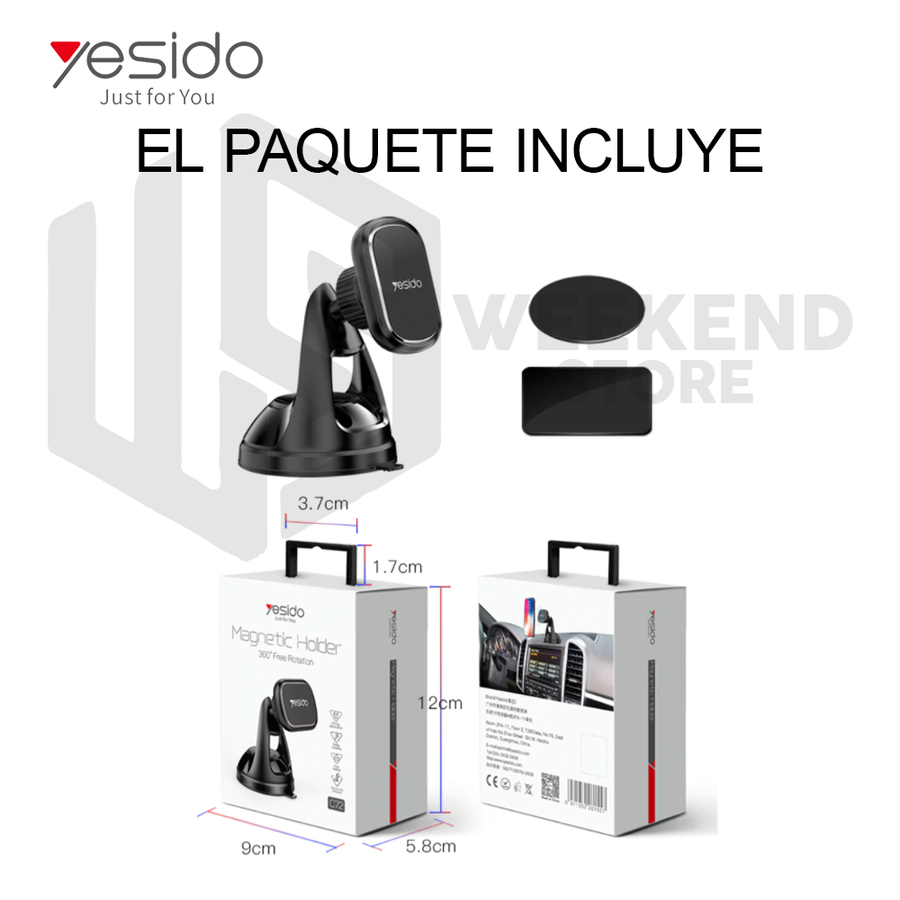 Soporte Holder Porta Celular Magnetico Yesido C72-9