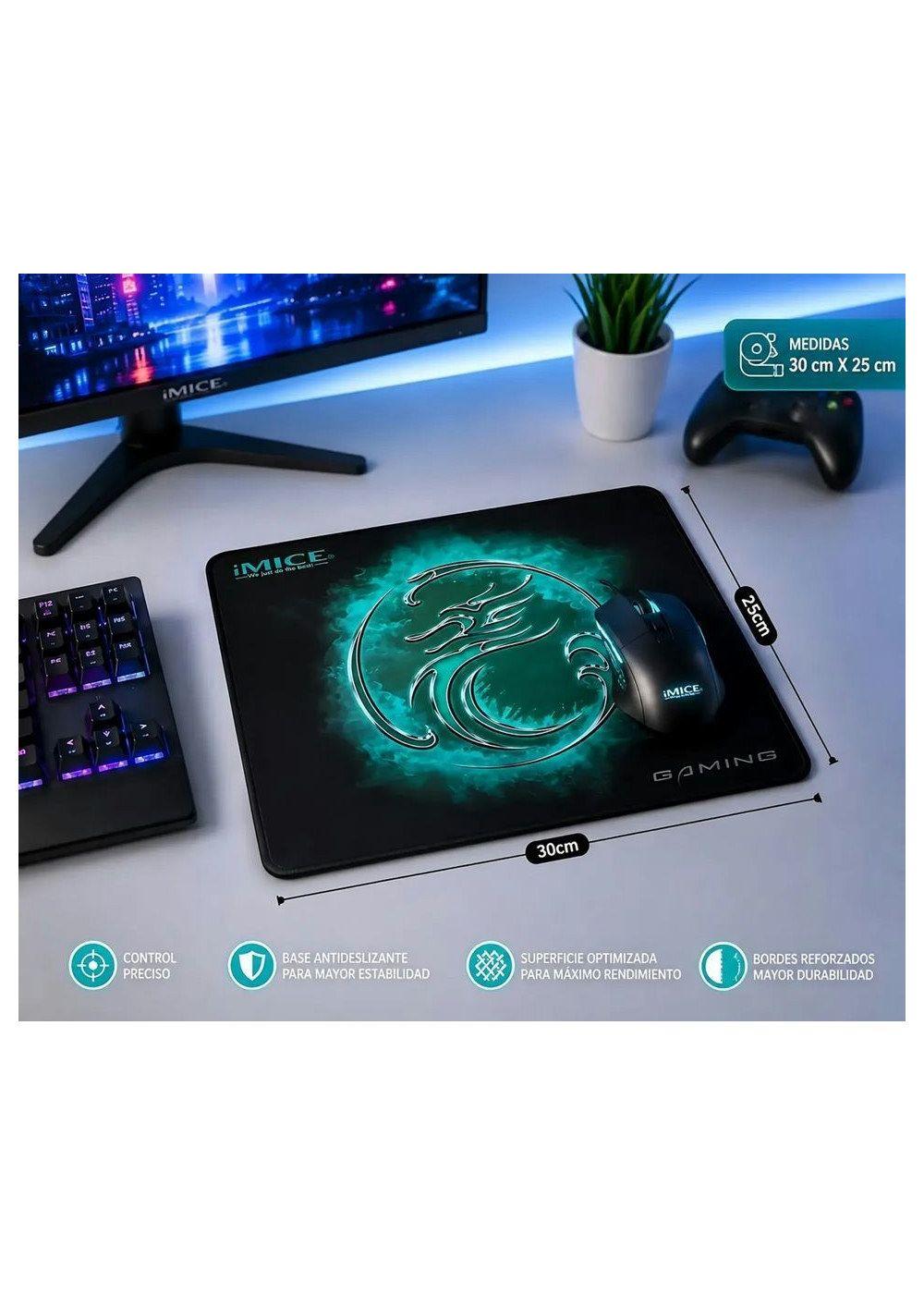 Pack Mouse Optico Premium Gamer Imice A9 + Mousepad-1