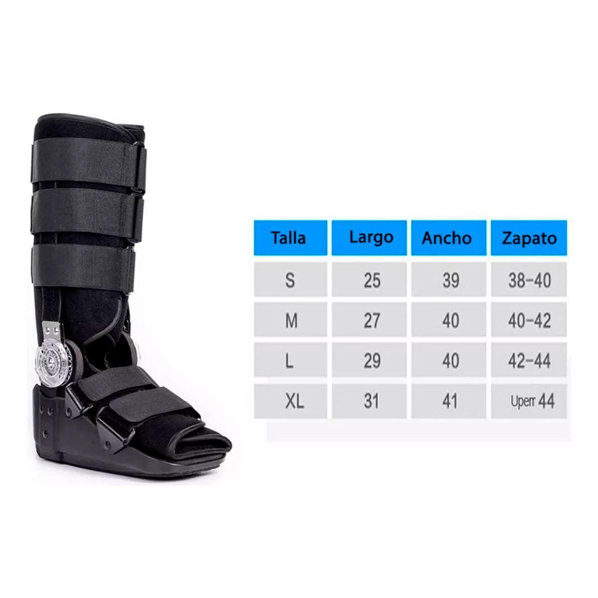 Bota Ortopedica Mecanismo Rom Angulo Regulable Negra Oneder XL-4