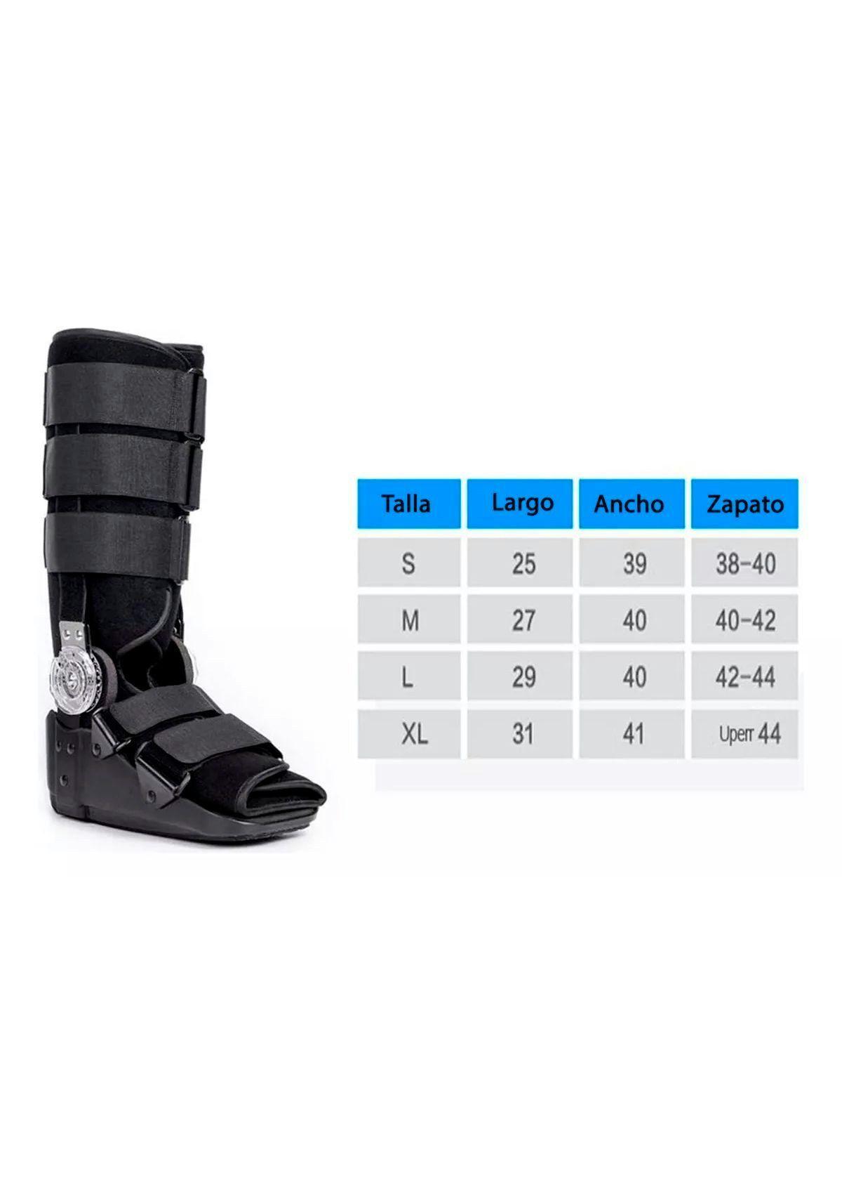 Bota Ortopédica Mecanismo Rom Cam Walker Alta Negra Oneder Talla XL-4