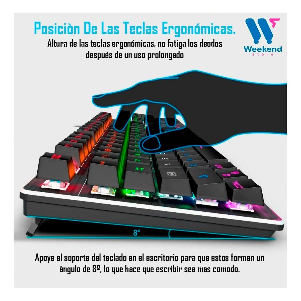 Teclado Mecánico Imice Mk-x80 Gamer Rgb Retroiluminado Usb-2