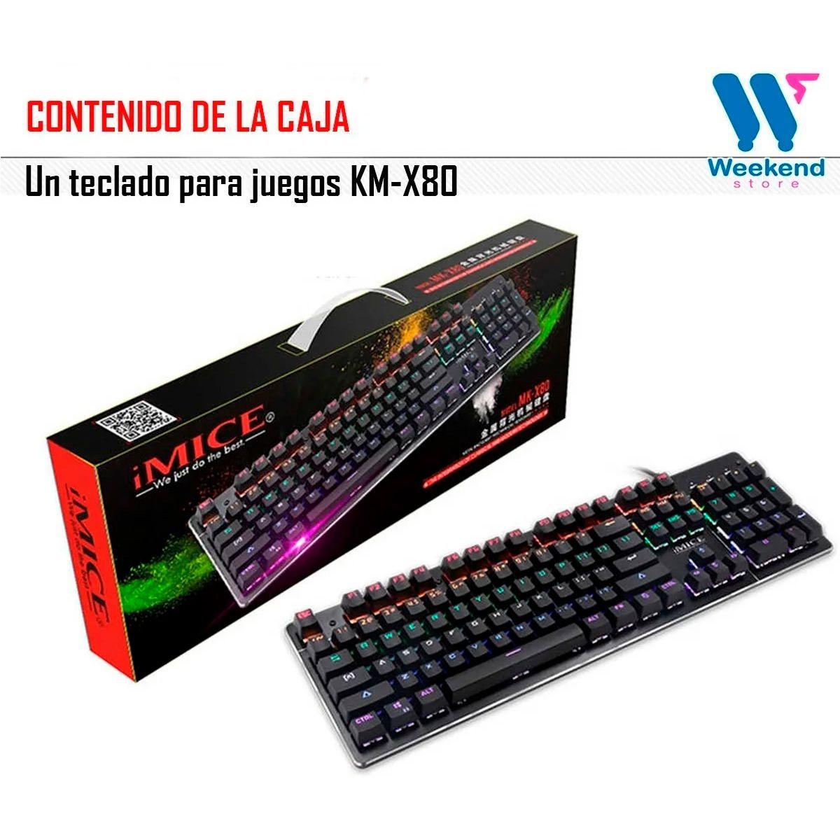 Teclado Mecánico Imice Mk-x80 Gamer Rgb Retroiluminado Usb-7