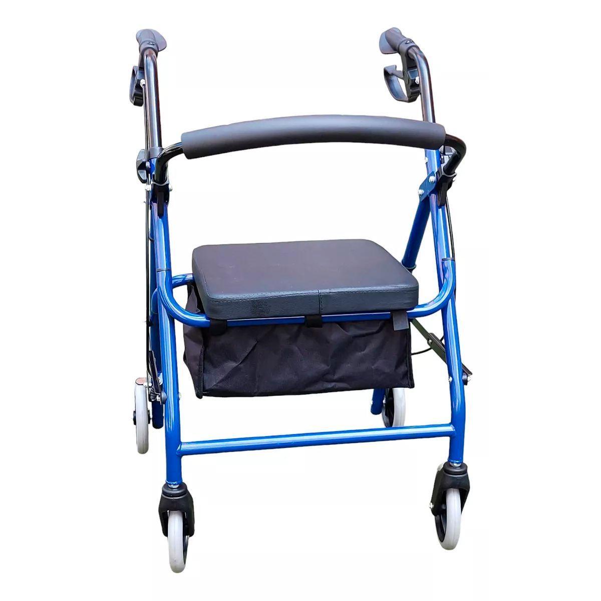 Andador Burrito Ortopedico Plegable 4 Ruedas Bolso Y Asiento 3004B-1-3