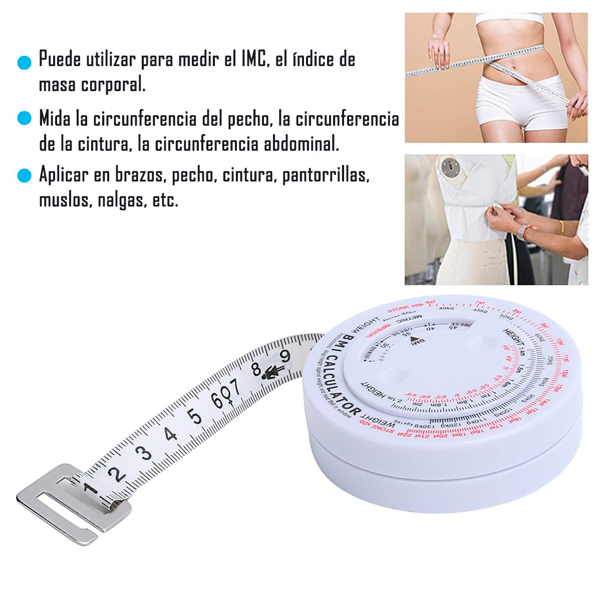 Cinta Métrica Huincha Indicador De Masa Corporal Imc Oneder-3