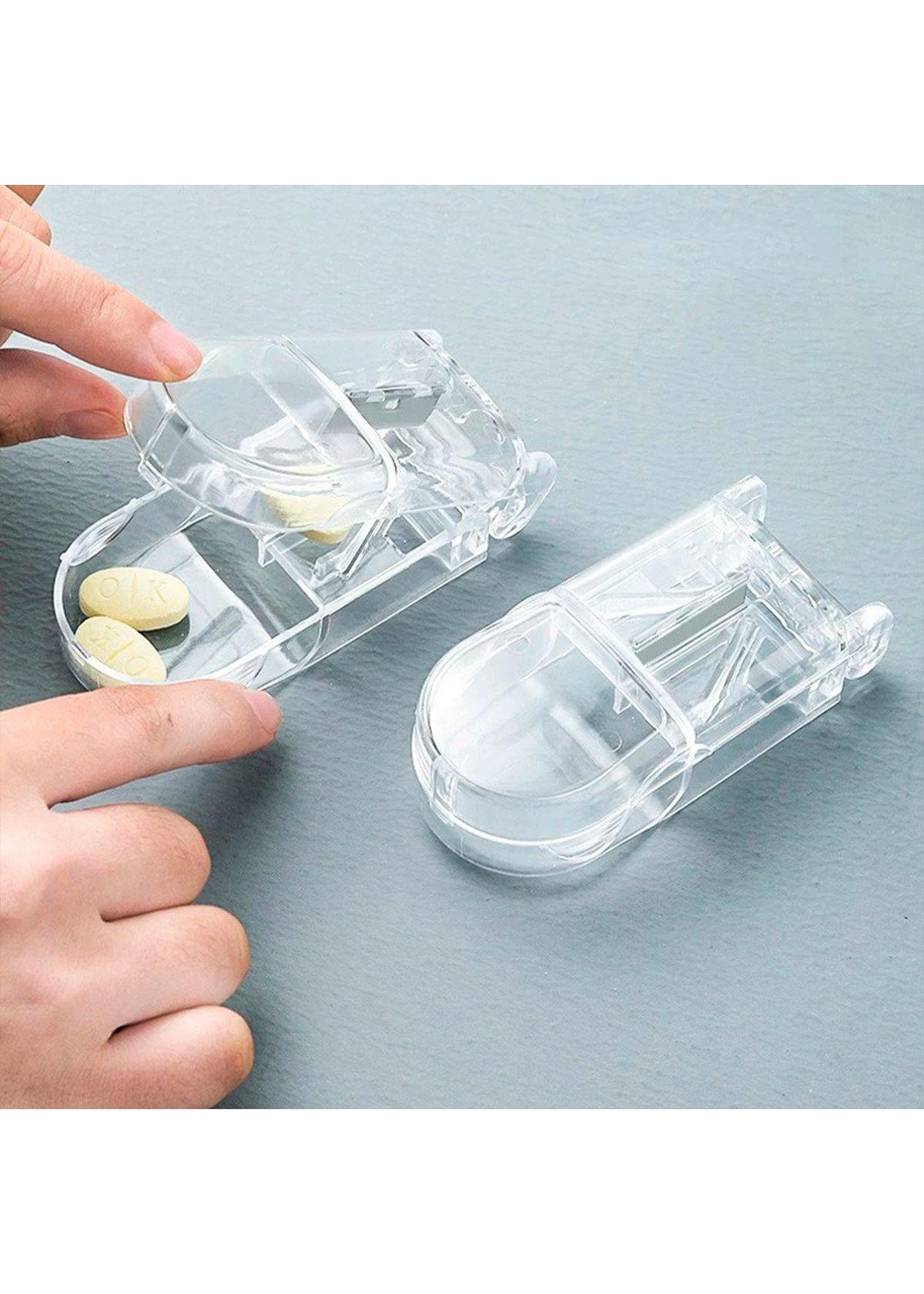 Pastillero Organizador Cortador Dosificador Pastilla Transparente-3