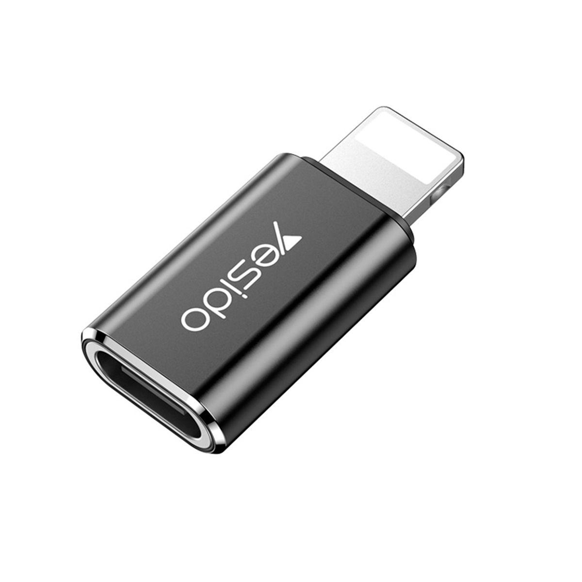 Adaptador OTG Tipo C Hembra A Tipo Lightning YESIDO (GS03)-0