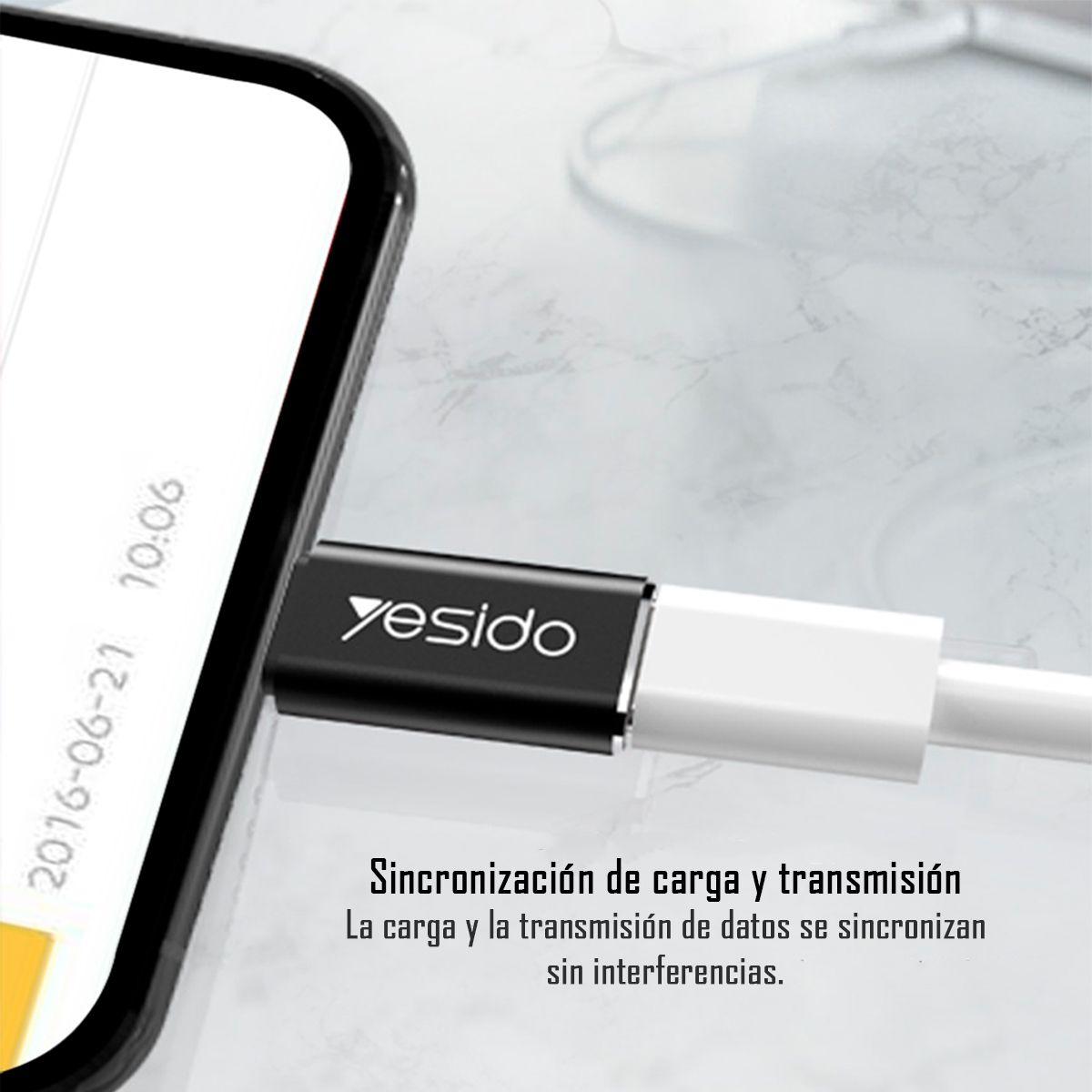 Adaptador OTG Tipo C Hembra A Tipo Lightning YESIDO (GS03)-2