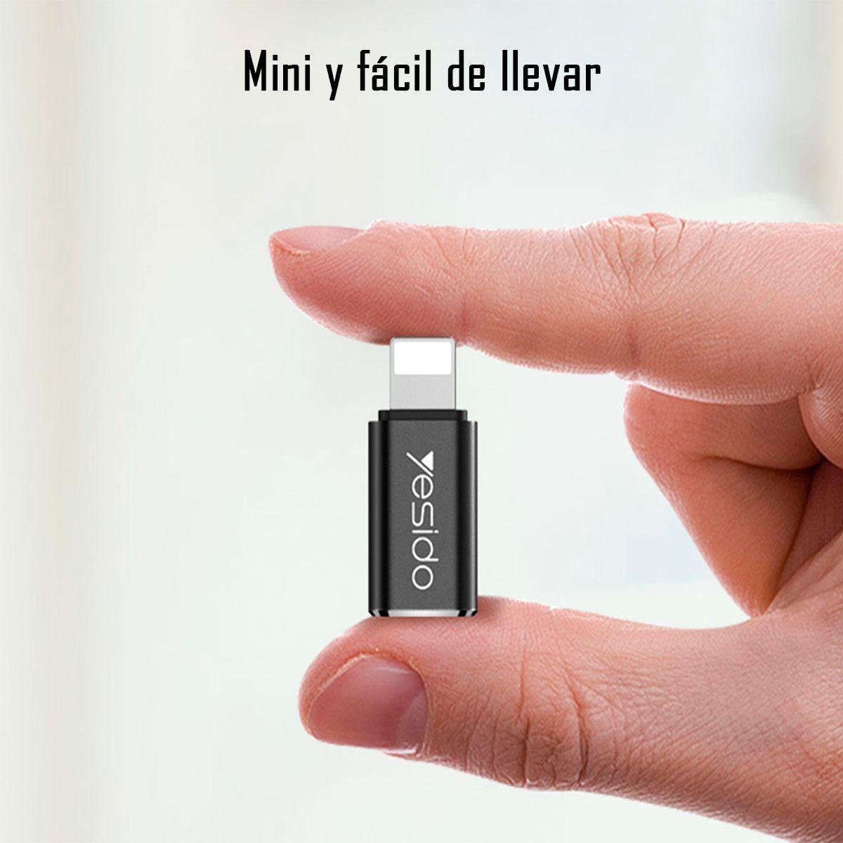Adaptador OTG Tipo C Hembra A Tipo Lightning YESIDO (GS03)-5