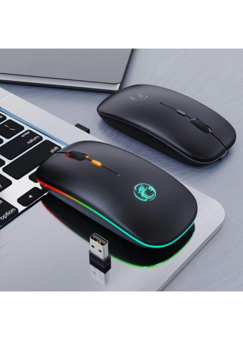 Mouse E1300 RGB Wireless 2.4ghz Inalámbrico Recargable-4