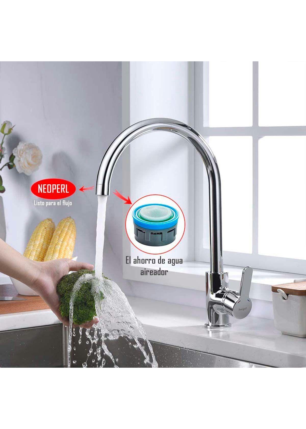 Llave Grifería Lavaplatos Cuello Cisne Plateado Monomando Tap 25-2