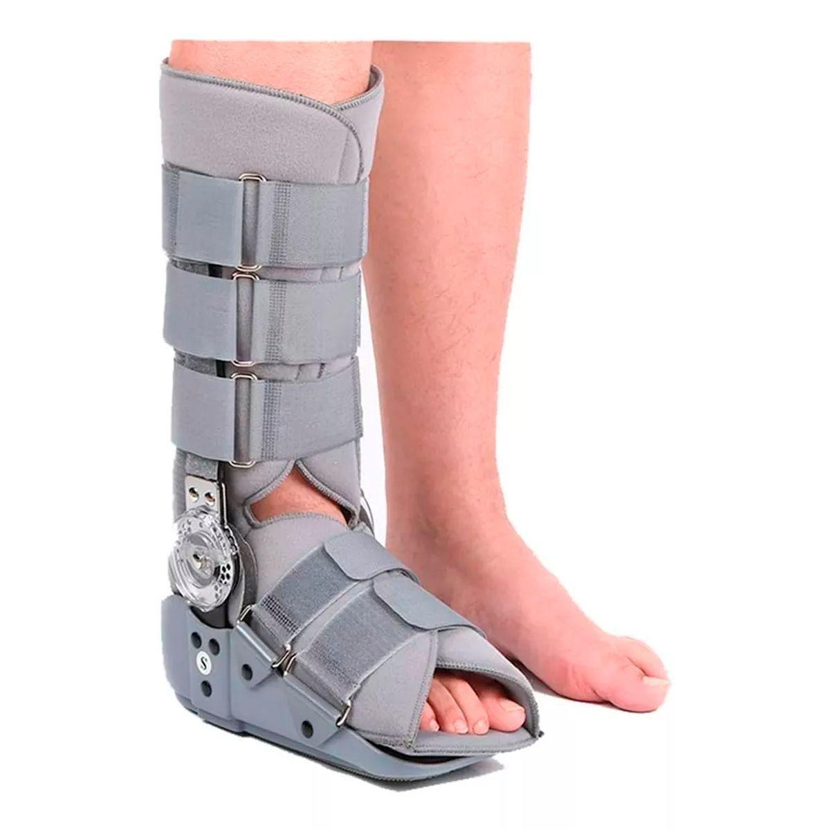Bota Ortopédica Mecanismo Rom Cam Walker Alta Gris Oneder Talla L-3