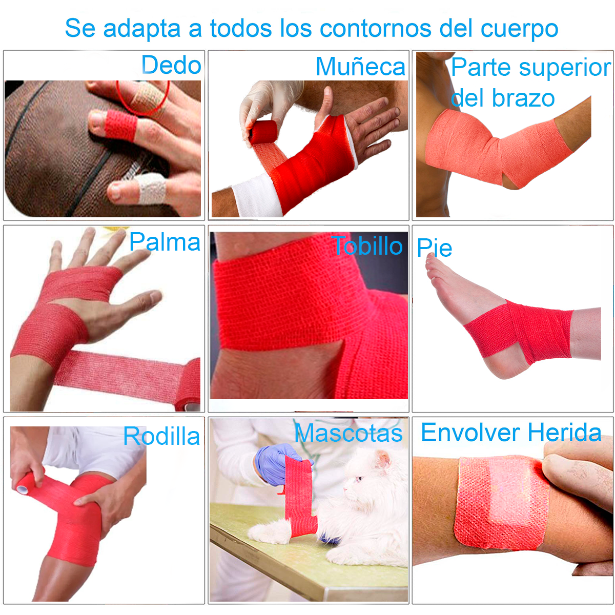 Venda Autoadherente Compatible Con Coban 7.5cm X 4.5mt 1 Und Rojo-4