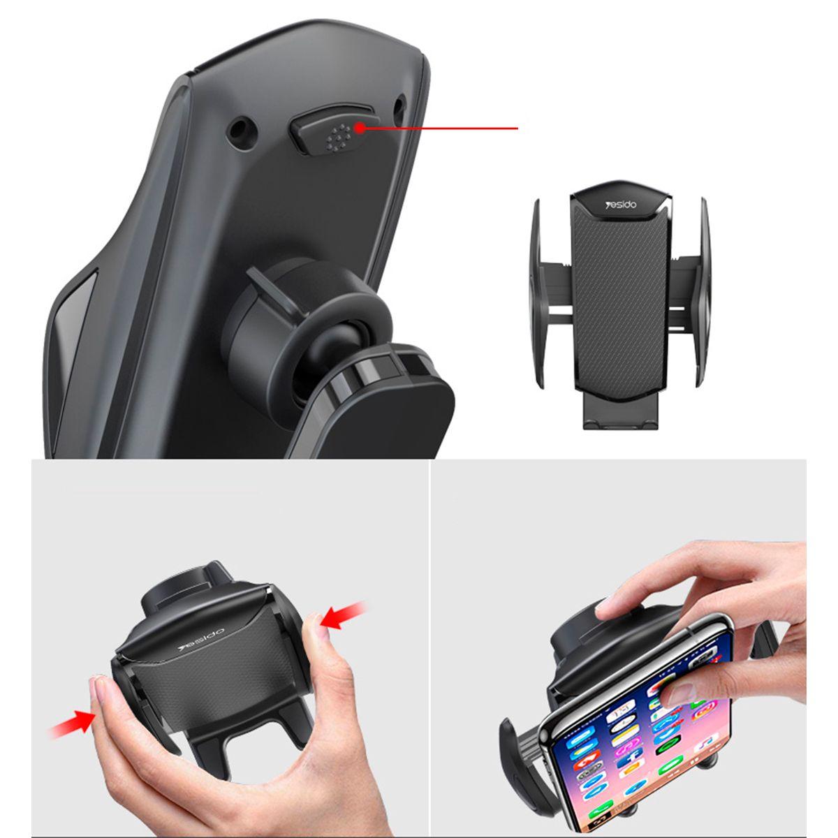 Soporte Holder Porta Celular De Clip Ventosa Yesido C99-2