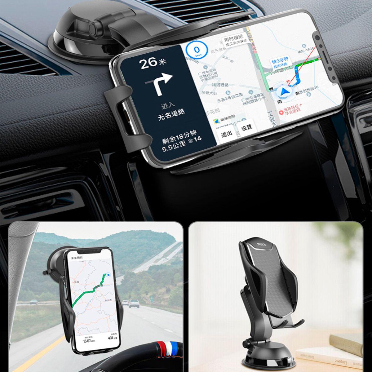 Soporte Holder Porta Celular De Clip Ventosa Yesido C99-4