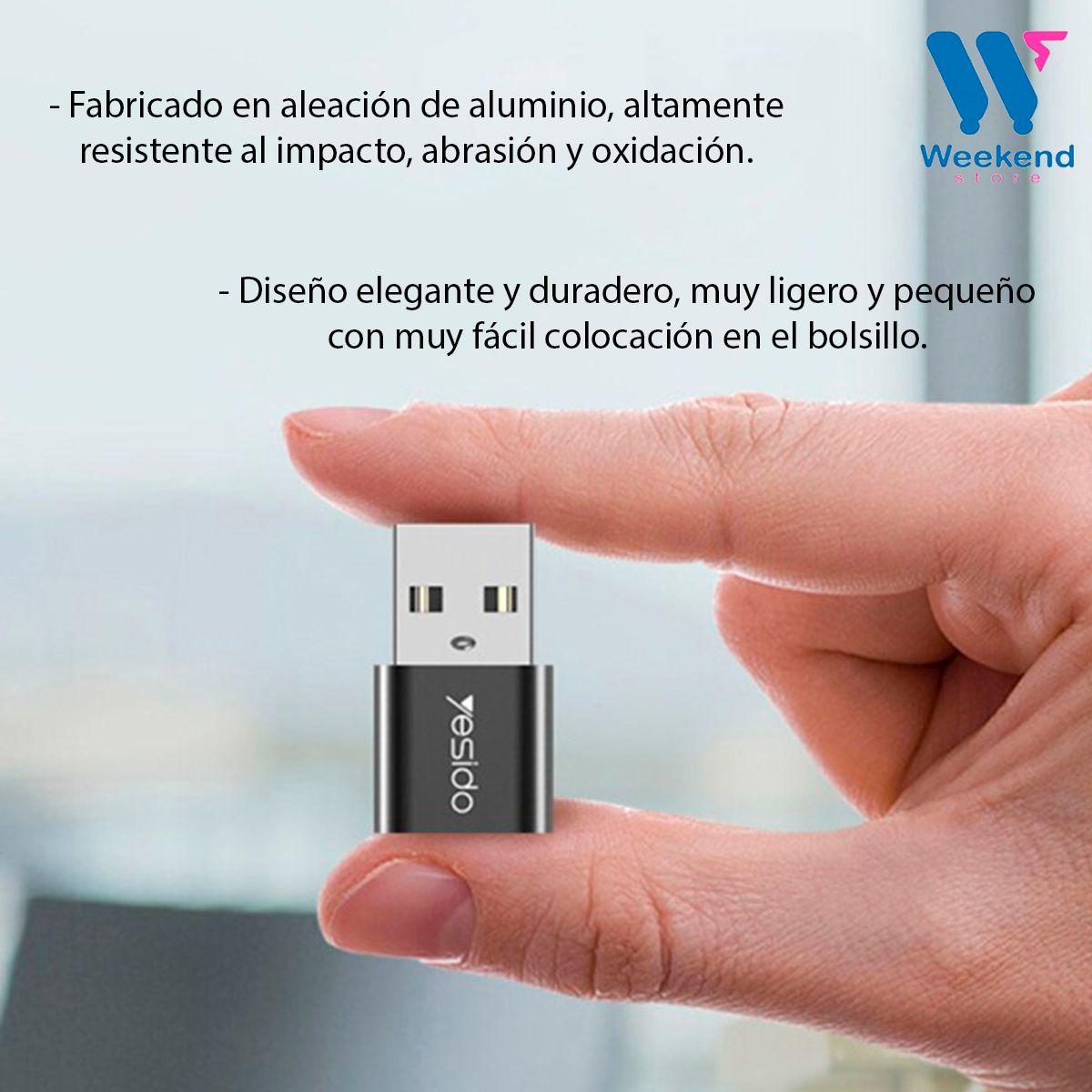 Adaptador OTG YESIDO Tipo-C a USB GS09-4