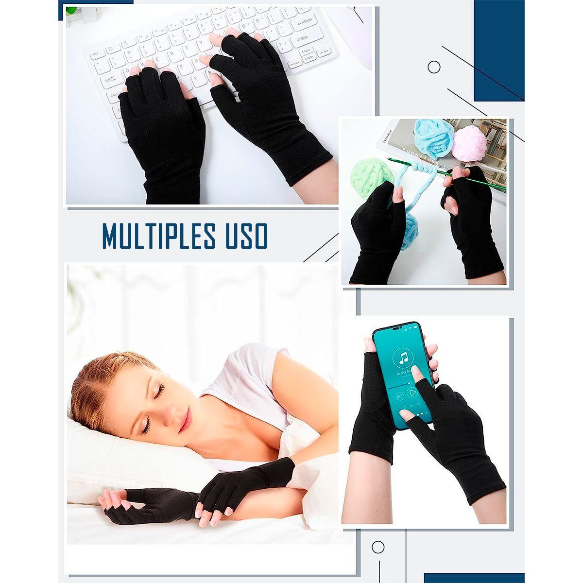 Guantes De Compresión Artritis ArtrosisTenditis Negro L-5