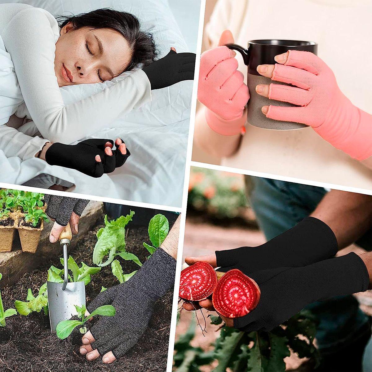 Guantes De Compresión Artritis ArtrosisTenditis Negro L-6