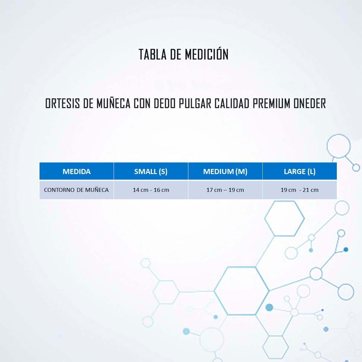 Ortesis De Muñeca Con Dedo Pulgar Talla M Izquierda Calidad Premium-3