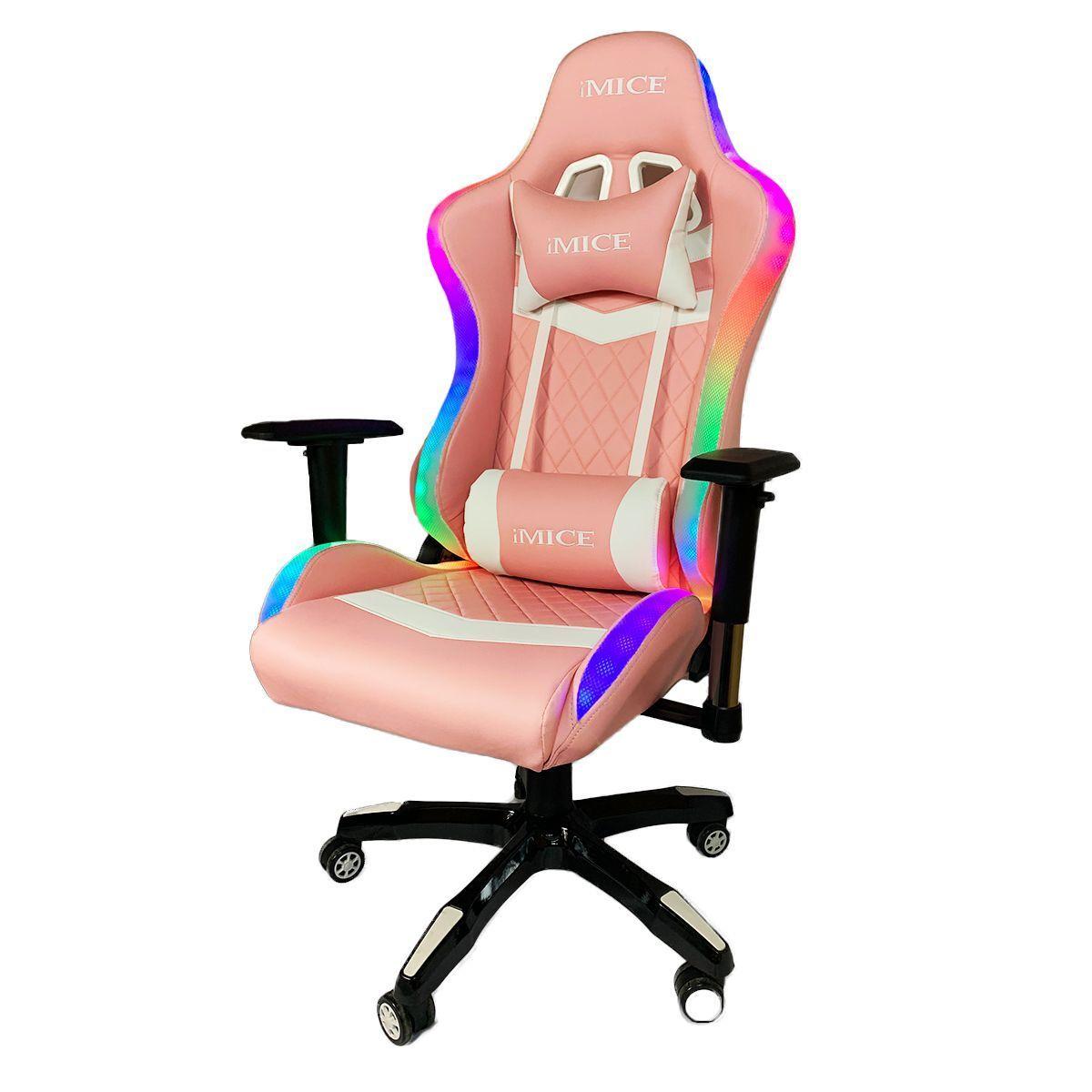Silla Gamer Profesional Imice Retroiluminada Rgb + Control -0