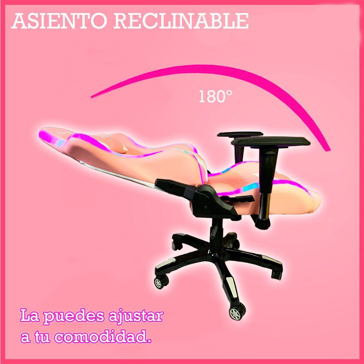 Silla Gamer Profesional Imice Retroiluminada Rgb + Control -3