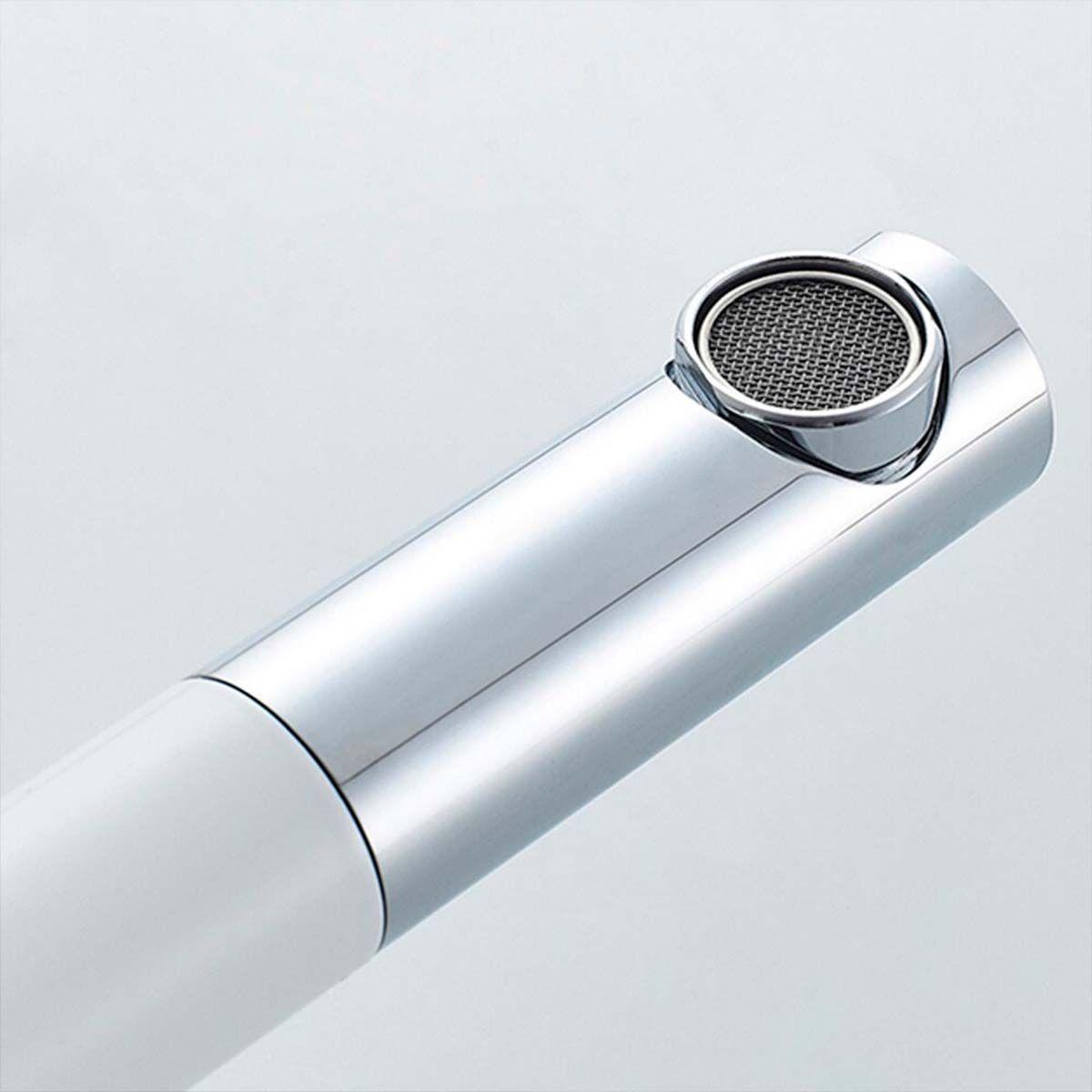 Llave Griferia Lavamanos Con Cuello Extensible Blanco Tap23-4