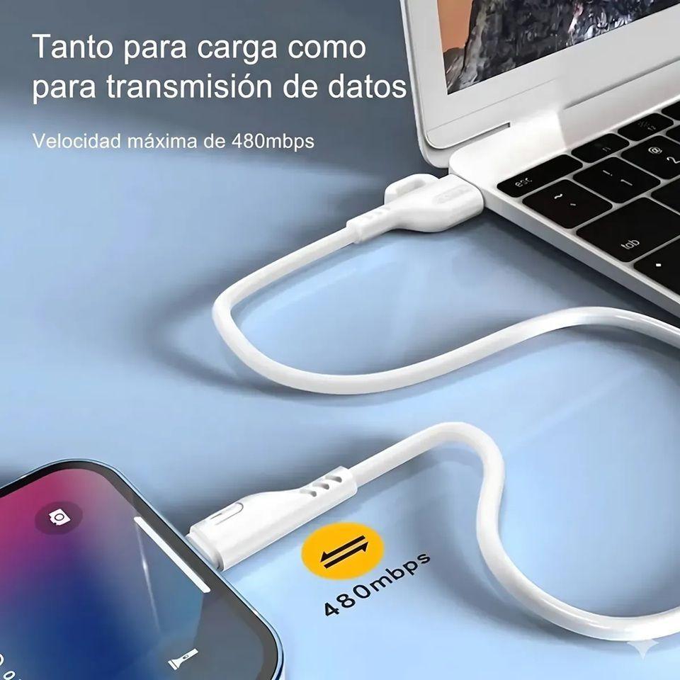 Cable De Datos Usb 2 4a Compatible Con Iphone Largo 1 2 MT-3