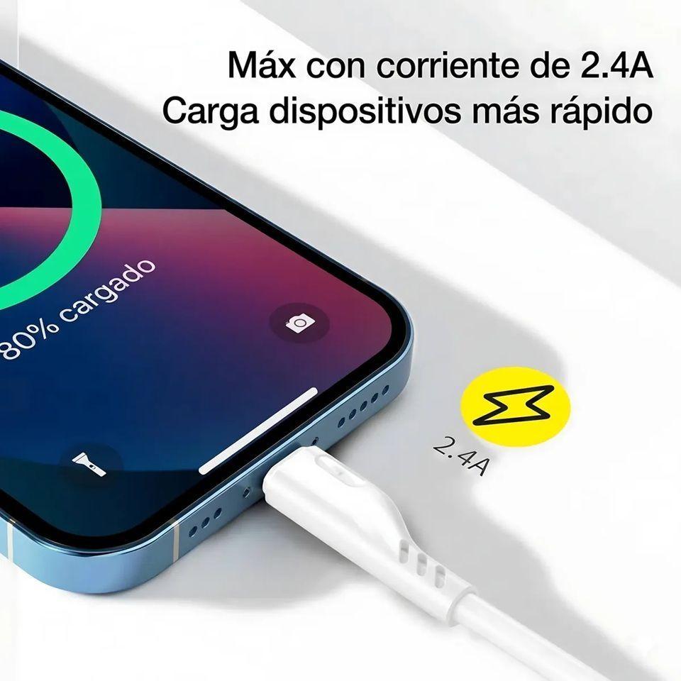 Cable De Datos Usb 2 4a Compatible Con Iphone Largo 1 2 MT-5