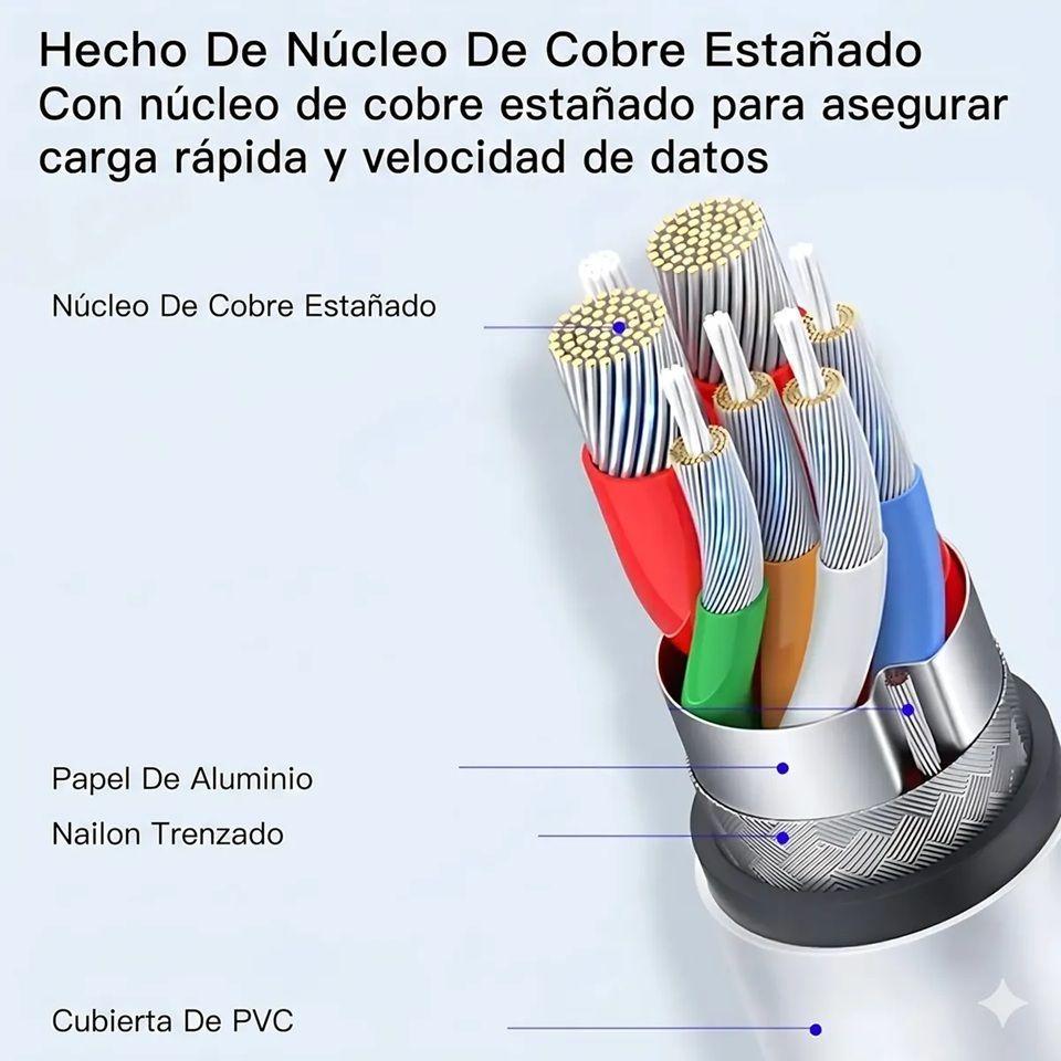 Cable De Datos Usb 2 4a Compatible Con Iphone Largo 1 2 MT-6