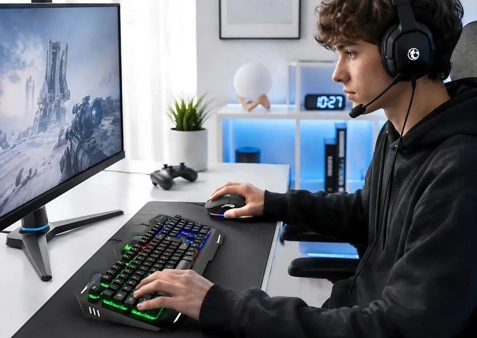 Kit Teclado y Mouse Gamer iMice AK-400 y X6 Retroiluminado con 3200 DPI-5
