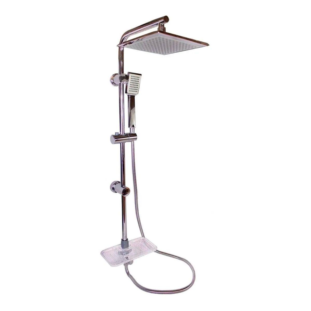 Llave Columna Ducha Moderna De Baño Tina 4 En 1 Cromada-0