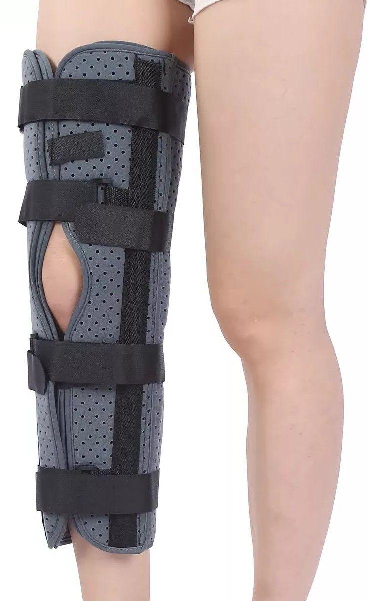 Inmovilizador De Rodilla Largo Tripanel Con Velcro Ajustable Talla M-0