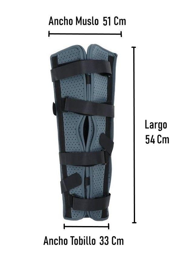 Inmovilizador De Rodilla Largo Tripanel Con Velcro Ajustable Talla M-2