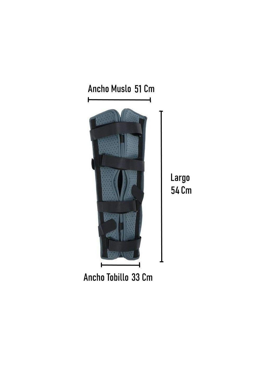 Inmovilizador De Rodilla Largo Tripanel Con Velcro Ajustable Talla M-2