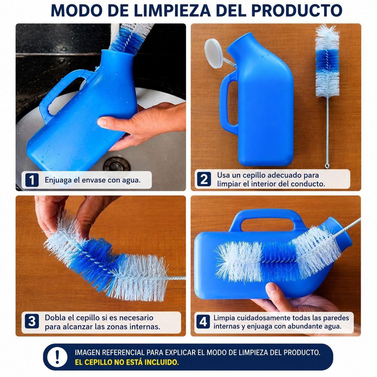 Pato Urinario Masculino Cuello Corto Con Tapa Portátil-3