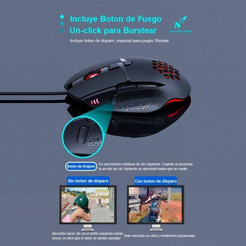 Mouse Gamer Premium Imice T90 7200 Dpi Rgb Shooter-5
