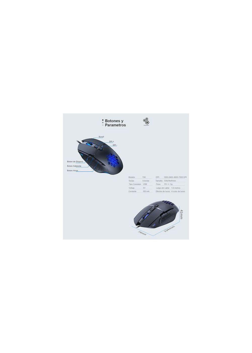 Mouse Gamer Premium Imice T90 7200 Dpi Rgb Shooter-1